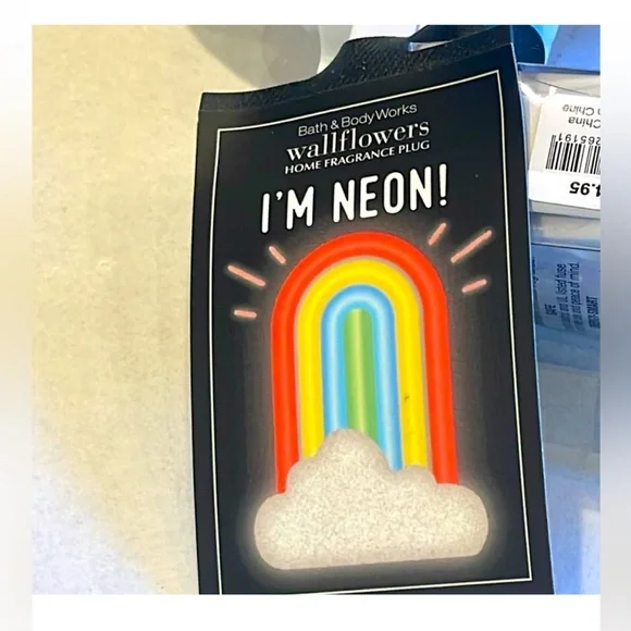 NWT Bath & Body Works Neon Rainbow Wallflower Plug In Fragrance Night Light - Picture 4 of 6